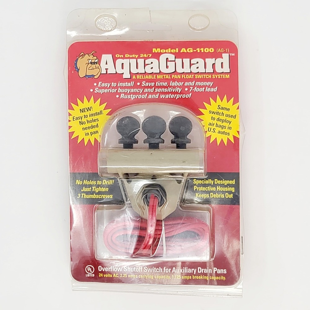 AquaGuard AG-1100 Metal Pan Float Switch System HVAC Overflow Shutoff New Other